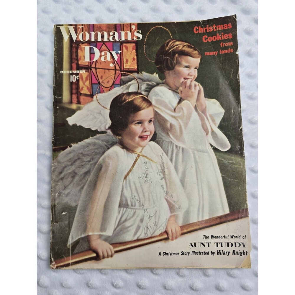 December 1958 Women’s Day Magazine Vintage Angels Cover Collector's Cookies Book